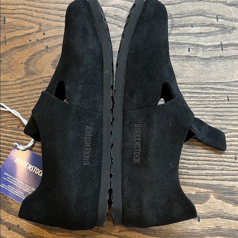 Birkenstock London Black Suede / leather Buckle shoes size 7-7.5 - Picture 4 of 10